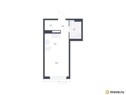 студия, 28.5 м&sup2;