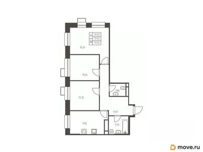3-комн. квартира, 70.9 м&sup2;