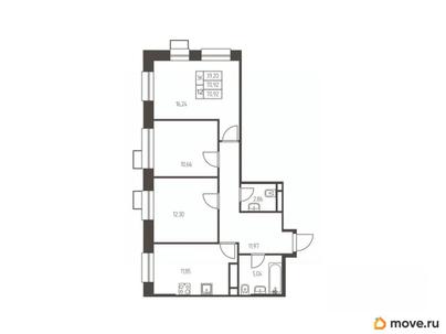 3-комн. квартира, 70.9 м&sup2;