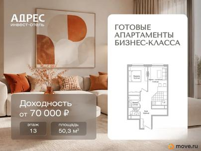 2-комн. апартаменты, 50.3 м&sup2;