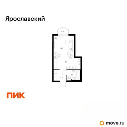 студия, 29.3 м&sup2;