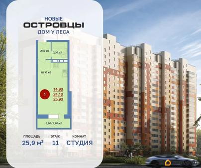 студия, 25.9 м&sup2;
