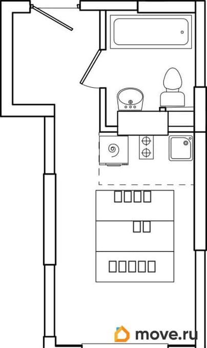 студия, 20.7 м&sup2;