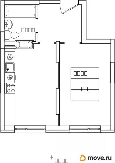 1-комн. квартира, 36.1 м&sup2;