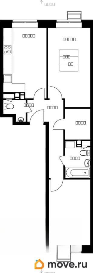 2-комн. квартира, 58.62 м&sup2;