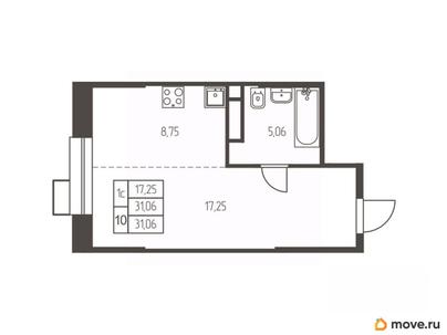 студия, 31.1 м&sup2;