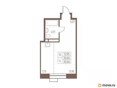 студия, 30.7 м&sup2;