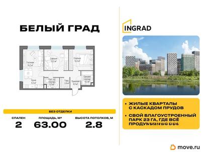 2-комн. квартира, 63 м&sup2;
