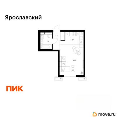 студия, 28.3 м&sup2;