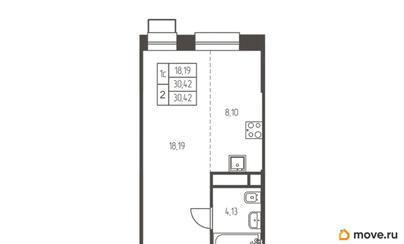 студия, 30.4 м&sup2;