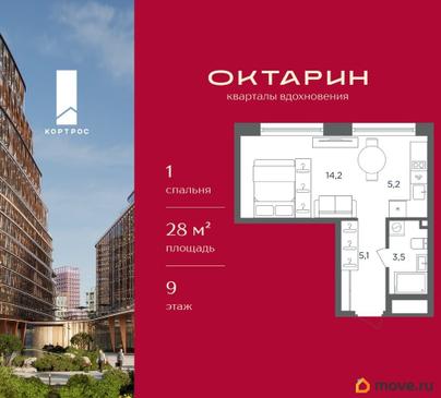 1-комн. квартира, 28 м&sup2;