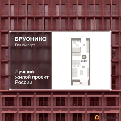 студия, 25.5 м&sup2;