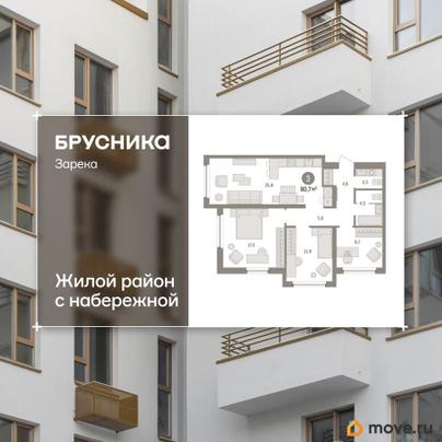 3-комн. квартира, 80.66 м&sup2;