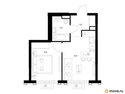 1-комн. квартира, 32.4 м&sup2;