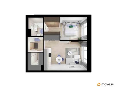 1-комн. квартира, 41.8 м&sup2;
