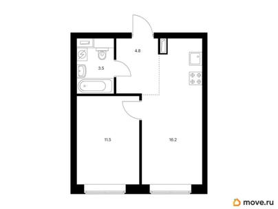 1-комн. квартира, 36 м&sup2;