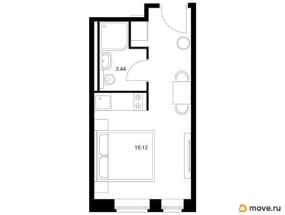 студия, 21.1 м&sup2;