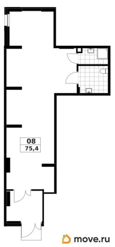 торговое помещение, 75.4 м&sup2;