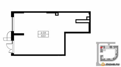 торговое помещение, 63 м&sup2;